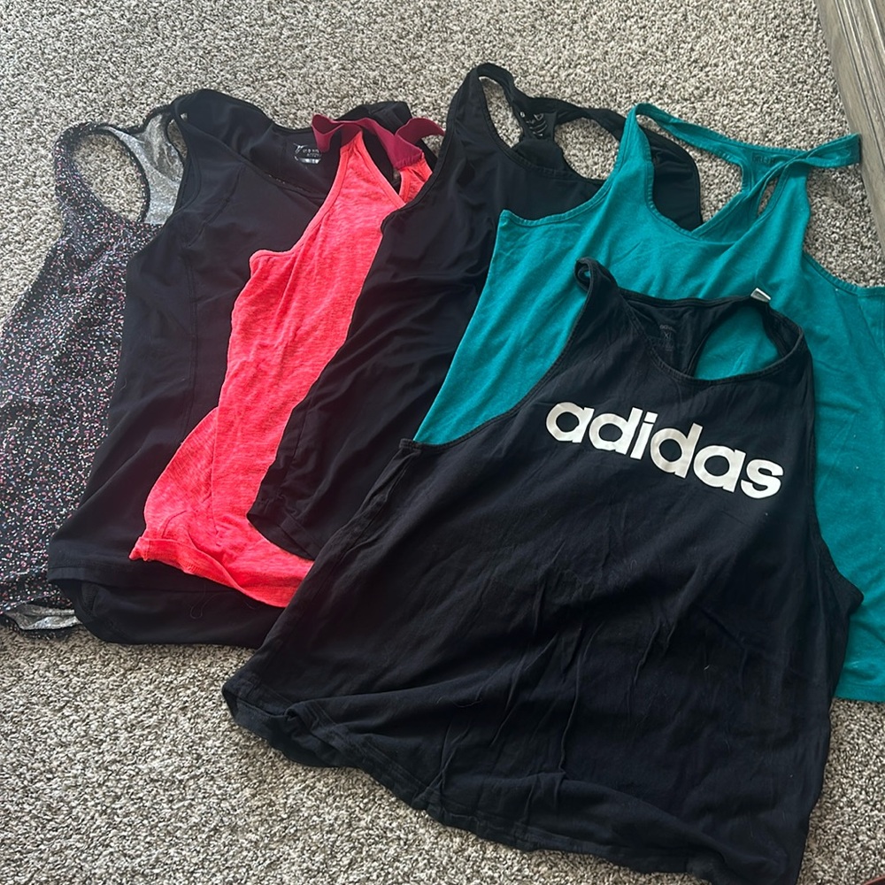 lot of xl workout tanks